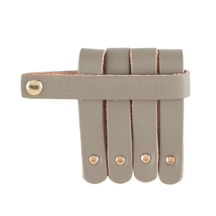 Leather Napkin Ring - Grey - FINAL SALE HOME & GIFTS - Home Decor - Decorative Accents Santa Barbara Design Studio   