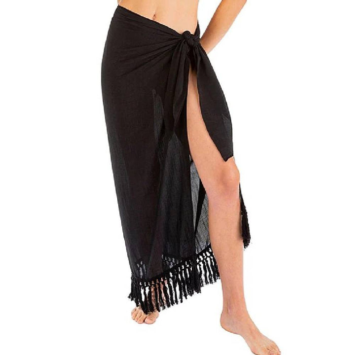 * Hurley Solid Fringe Pareo Cover Up - FINAL SALE WOMEN - Clothing - Surf & Swimwear - Cover-Ups Hurley