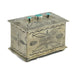 J. Alexander Stamped Feathers Box - 3 Turquoise Stone HOME & GIFTS - Home Decor - Decorative Accents J. Alexander Rustic Silver   