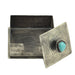 J. Alexander Turquoise Top Cocktail Napkin Holder HOME & GIFTS - Tabletop + Kitchen - Serveware & Utensils J. Alexander Rustic Silver   