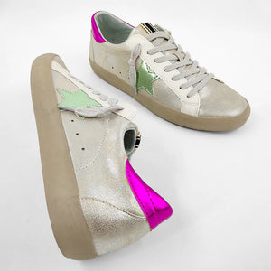 Shu Shop Paula Kids Sneaker - Silver Distressed - FINAL SALE KIDS - Footwear - Casual Shoes ShuShop   
