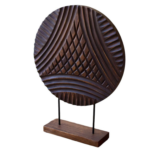 Kalalou Round Wooden Disc Table Top Decor HOME & GIFTS - Home Decor - Decorative Accents Kalalou   