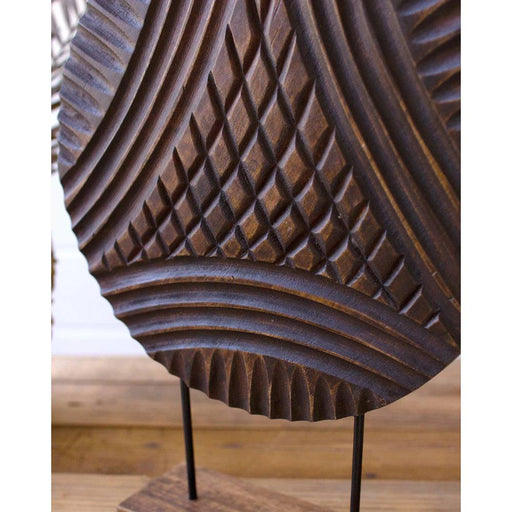 Kalalou Round Wooden Disc Table Top Decor HOME & GIFTS - Home Decor - Decorative Accents Kalalou   