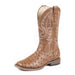 Roper Boy's Faux Leather Print Ostrich Boot KIDS - Boys - Footwear - Boots Roper Apparel & Footwear   