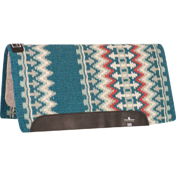 Classic Equine Classic Wool Top Pad 32"x34" Tack - Saddle Pads Classic Equine Ocean / Cream