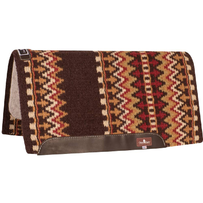 Classic Equine Classic Wool Top Pad - 34"x38" Tack - Saddle Pads Classic Equine Coffee/Red
