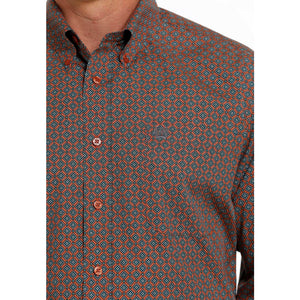 Cinch Men's Long Sleeve Geo Print Shirt - FINAL SALE MEN - Clothing - Shirts - Long Sleeve Shirts Cinch   