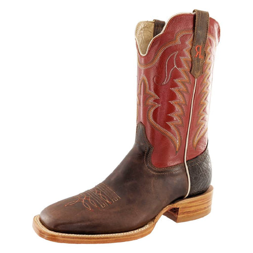 R. Watson Men's Arizona Tan Cowhide Wide Square Toe Boot MEN - Footwear - Western Boots R Watson