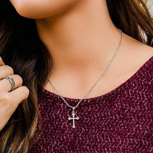 Montana Silversmiths Ethereal Crystal Cross Necklace WOMEN - Accessories - Jewelry - Necklaces Montana Silversmiths   