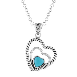Montana Silversmiths Clearer Ponds Turquoise Heart Necklace WOMEN - Accessories - Jewelry - Necklaces Montana Silversmiths   