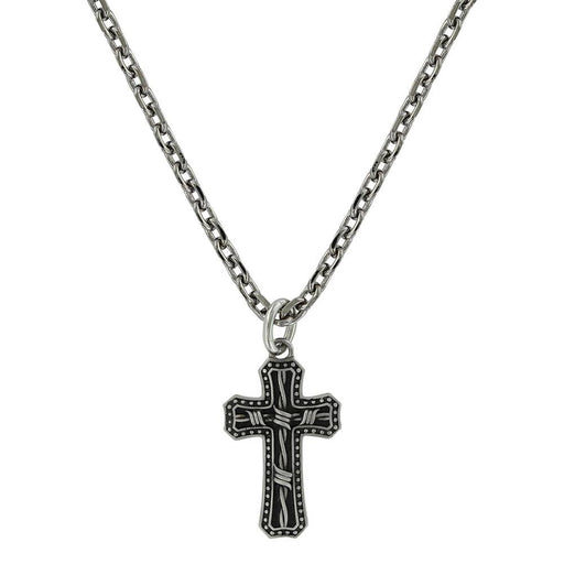 Montana Silversmiths Barbed Wire Cross Necklace MEN - Accessories - Jewelry & Cuff Links Montana Silversmiths   