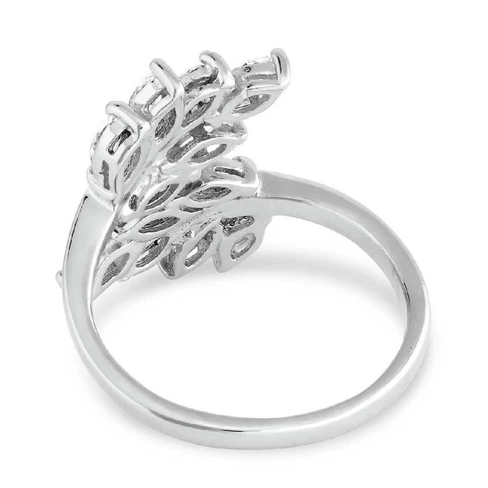 Montana Silversmiths Crystal Leaflet Wrap Ring WOMEN - Accessories - Jewelry - Rings Montana Silversmiths   