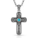 Montana Silversmiths Faith on Point Turquoise Cross Necklace WOMEN - Accessories - Jewelry - Necklaces Montana Silversmiths   