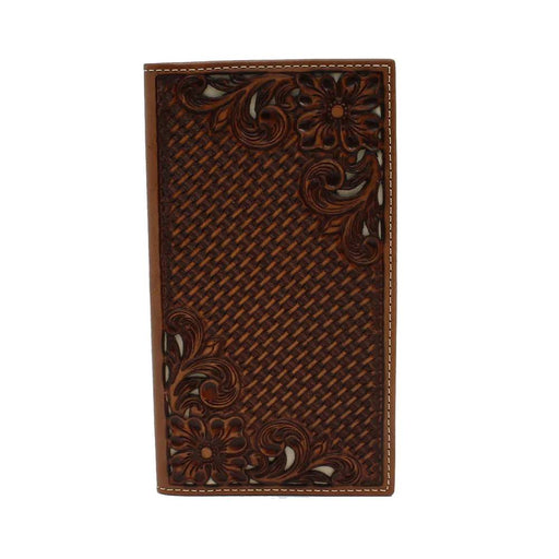 Nocona Basket Weave Floral Rodeo Wallet MEN - Accessories - Wallets & Money Clips M&F Western Products   