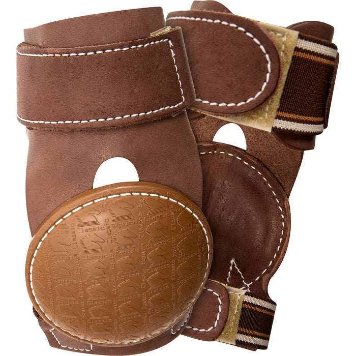 Classic Equine Pro Reiner Skid Boots Tack - Leg Protection Classic Equine Chocolate Hook-And-Loop
