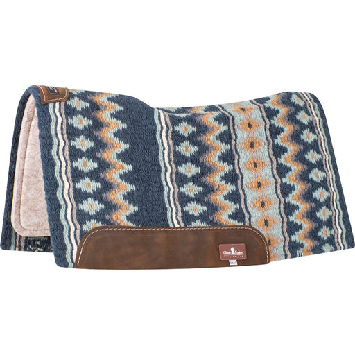 Classic Equine ESP Contour Saddle Pad - 32"x34" Tack - Saddle Pads Classic Equine Navy / Aqua