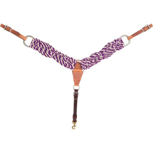 Martin Saddlery Colored Mohair Breast Collar Tack - Breast Collars Martin Saddlery Purple/Natural  