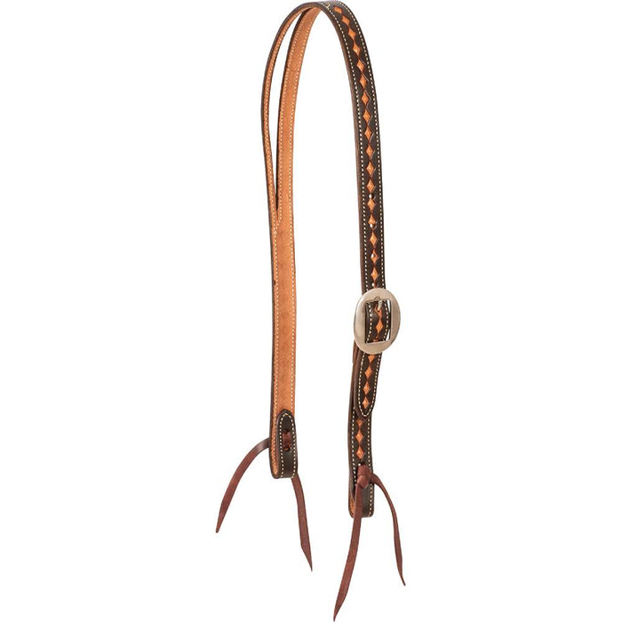 Martin Saddlery Dark Framed Diamond Stamp Ranahan Headstall Tack - Headstalls Martin Saddlery   