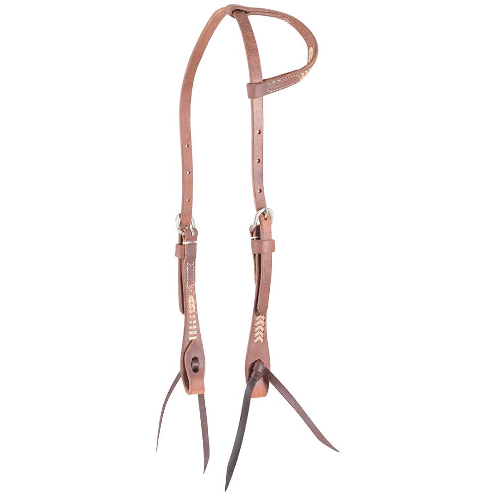 Martin Saddlery Rawhide Laced Natural One Ear Headstall Tack - Headstalls Martin Saddlery   