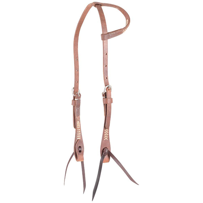 Martin Saddlery Rawhide Laced Natural One Ear Headstall Tack - Headstalls Martin Saddlery   