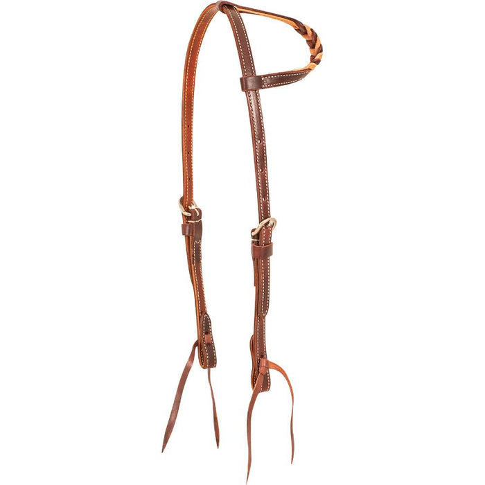 Martin Saddlery Latigo Blood Knot One Ear Headstall Tack - Headstalls Martin Saddlery Natural Blood Knots  