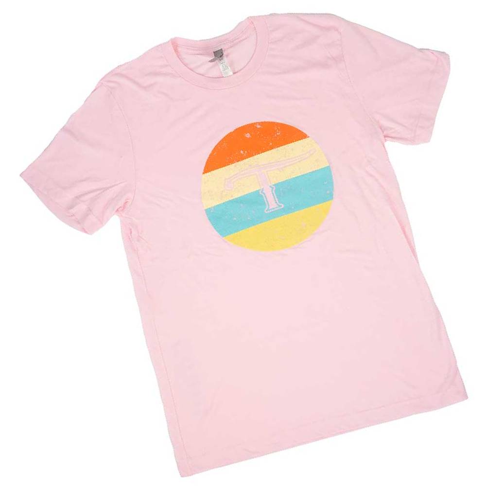 Teskey's Distressed T Logo - Pink TESKEY'S GEAR - SS T-Shirts Ouray Sportswear   