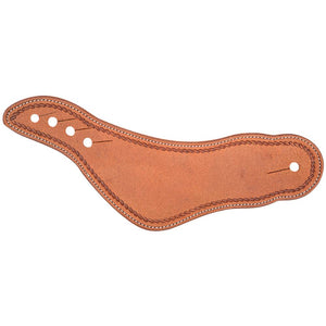 Martin Saddlery Women's Dove Wing Spur Strap Tack - Bits, Spurs & Curbs - Spur Straps Martin Saddlery Natural Roughout with Rope Border  