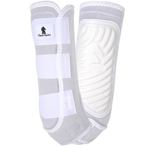 Classic Equine ClassicFit Boots - Hind Tack - Leg Protection - Splint Boots Classic Equine White Small 