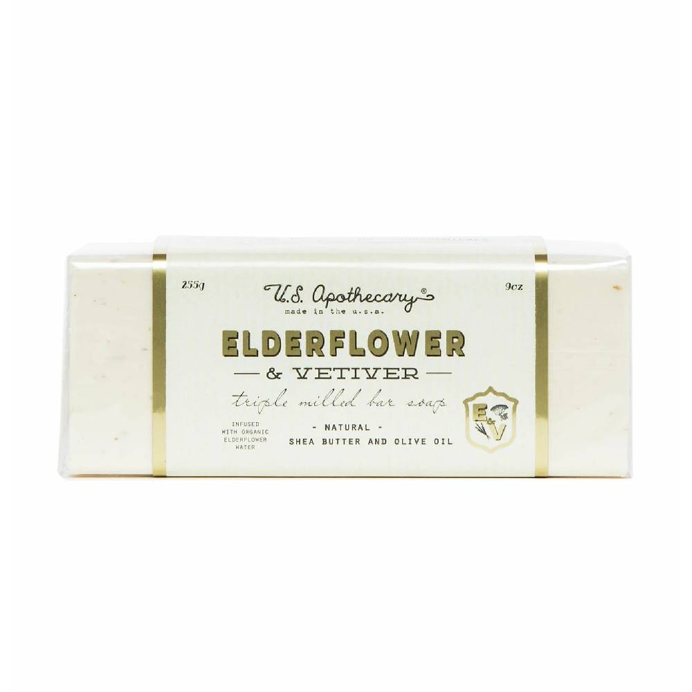 9 oz Bar Soap Elderflower/Vetiver HOME & GIFTS - Bath & Body - Soaps & Sanitizers U.S. Apothecary   