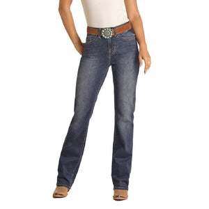 Rock & Roll Denim Yoke Detail Jean - FINAL SALE WOMEN - Clothing - Jeans Panhandle   