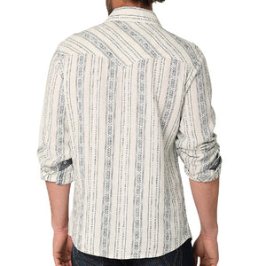 Wrangler Linen Print Snap Shirt MEN - Clothing - Shirts - Long Sleeve Shirts Wrangler   