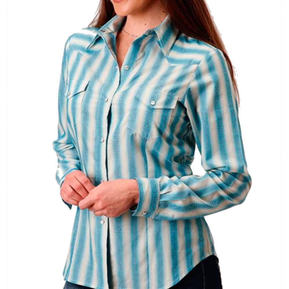 Roper Women's Ombre Stripe Snap Shirts - FINAL SALE WOMEN - Clothing - Tops - Long Sleeved Roper Apparel & Footwear   
