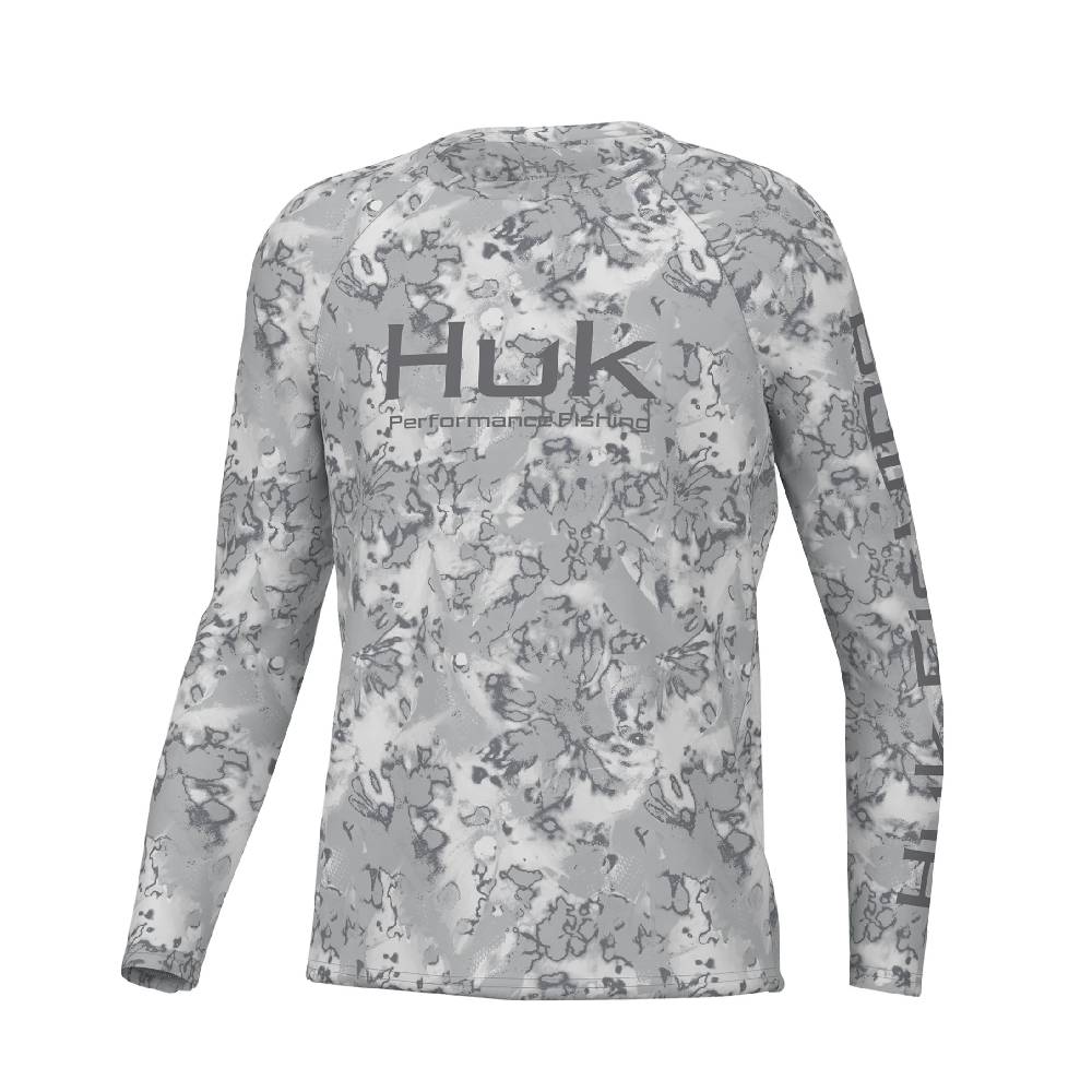 Huk Youth Pursuit Fin Flats Hoodie Harbor Mist KIDS - Boys - Clothing - Shirts - Long Sleeve Shirts Huk   