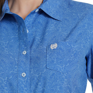 Cinch Arenaflex Paisley Blue Shirt WOMEN - Clothing - Tops - Long Sleeved Cinch   