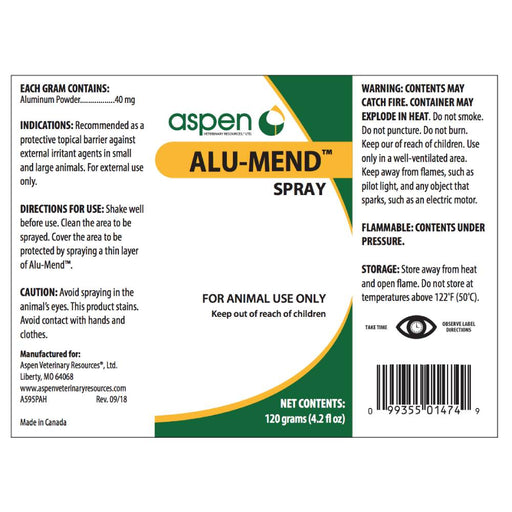 Alu-Mend Spray First Aid & Medical - Topicals Aspen Veterinary Products   