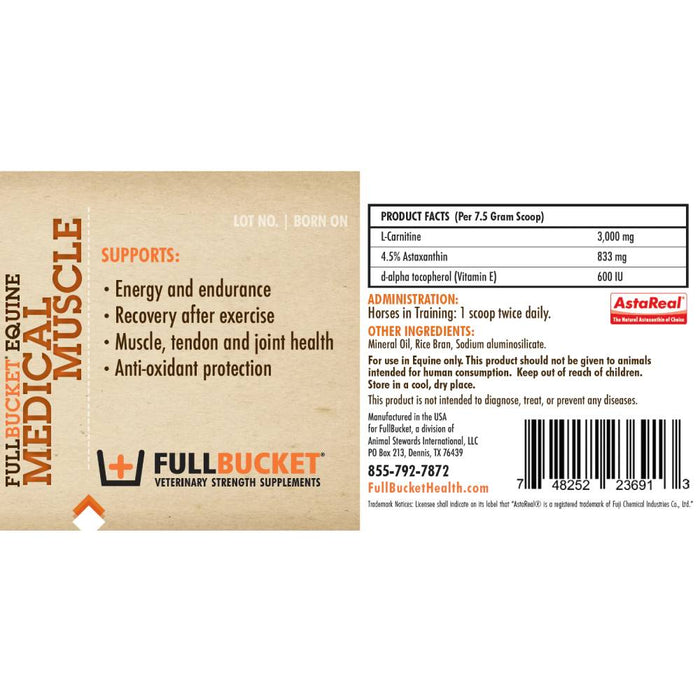 Full Bucket Equine Medical Muscle Recovery Equine - Supplements Full Bucket   