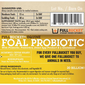 Full Bucket Foal Probiotic Paste Equine - Supplements Full Bucket   