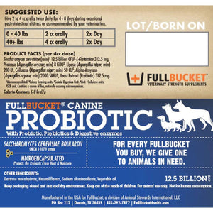 Full Bucket Canine Probiotic Paste Pets - Vitamins & Supplements Full Bucket   