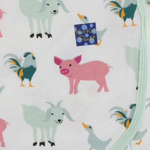 Kickee Pants Print Gown & Knot Hat Set - Multiple Prints KIDS - Baby - Baby Girl Clothing Kickee Pants Natural Farm Animals 0-3m 
