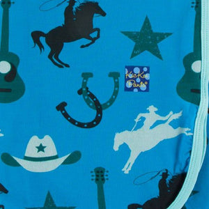 Kickee Pants Print Gown & Knot Hat Set - Multiple Prints KIDS - Baby - Baby Girl Clothing Kickee Pants Amazon Cowboy 0-3m 