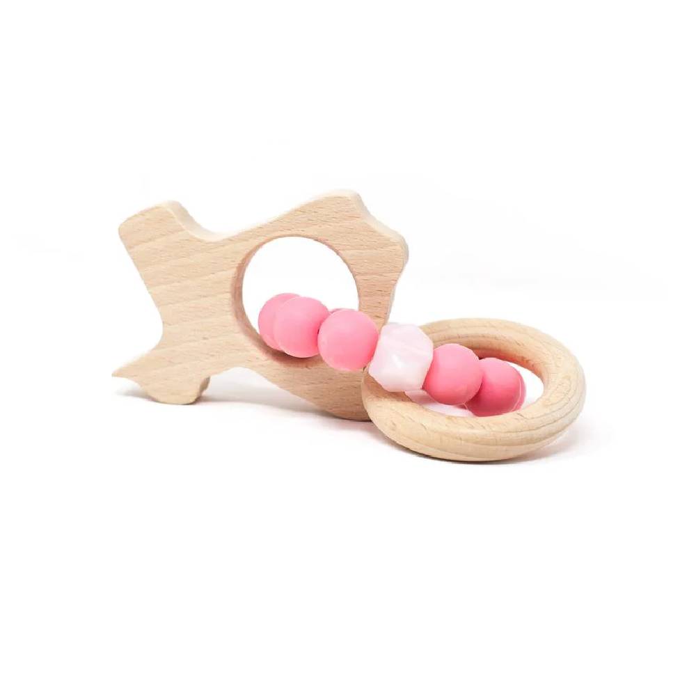 Three Hearts Texas Rattle Teether KIDS - Baby - Baby Accessories THREE HEARTS Dusty Rose  
