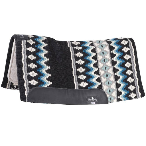 Classic Equine ESP Contour Saddle Pad - 32"x34" Tack - Saddle Pads Classic Equine Black / Seafoam