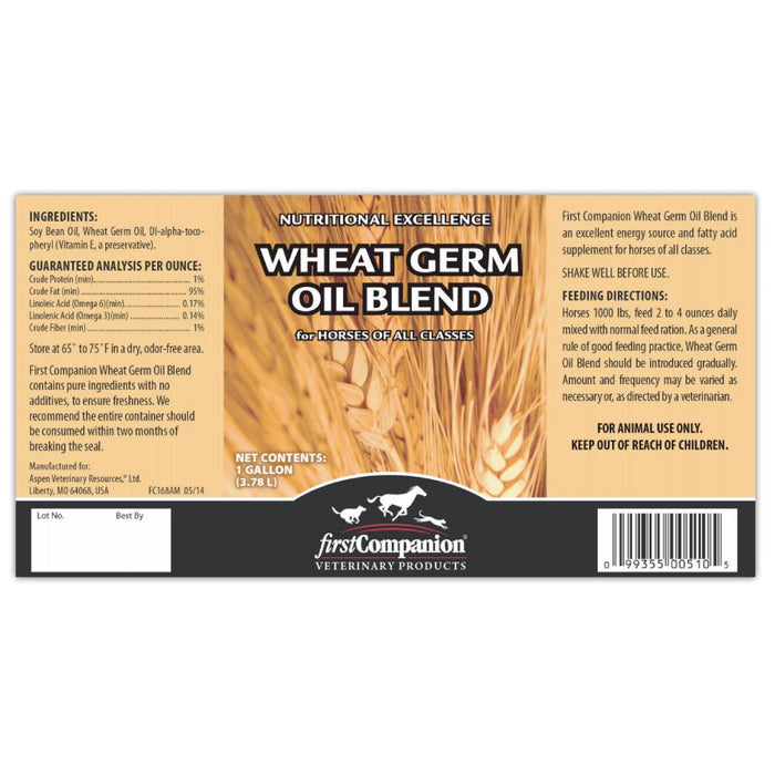 First Companion Wheat Germ Oil Blend Equine - Supplements First Companion