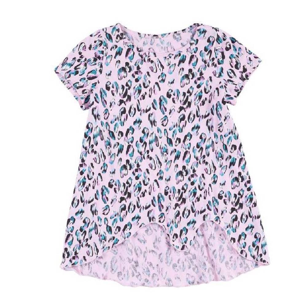 Wrangler Girl's High Lo Hem Leopard Shirt-FINAL SALE KIDS - Girls - Clothing - Tops - Short Sleeve Tops Wrangler   