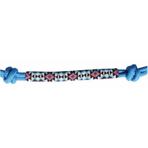 Professional's Choice Beaded Rope Halter with Lead Tack - Halters Professional's Choice Turquoise  