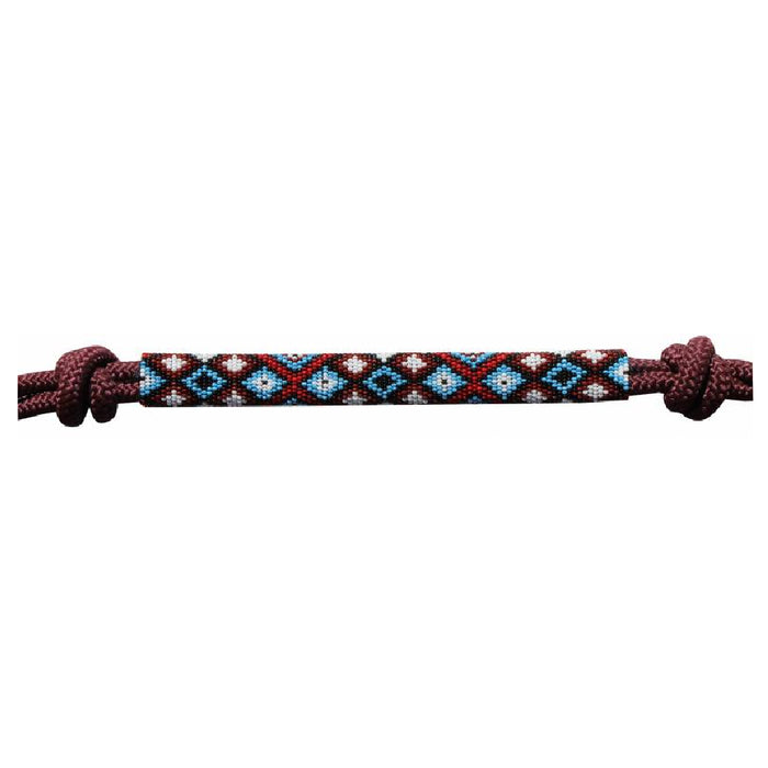 Professional's Choice Beaded Rope Halter with Lead Tack - Halters & Leads Professional's Choice Burgundy