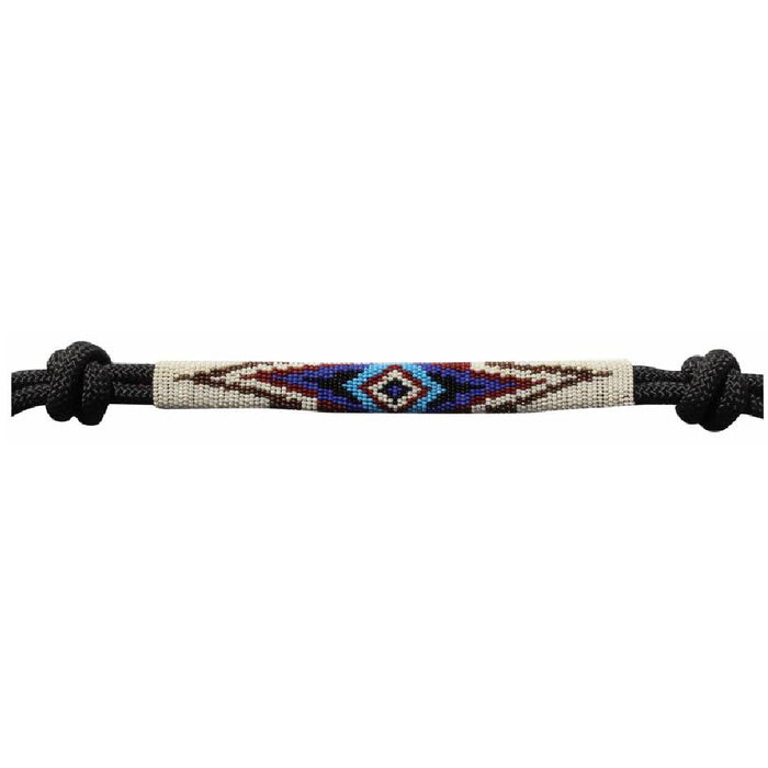 Professional's Choice Beaded Rope Halter with Lead Tack - Halters & Leads Professional's Choice Black/Turquoise