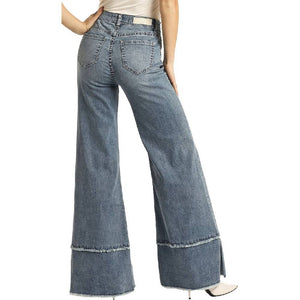 Rock & Roll Denim High Rise Stretch Palazzo Flare Jeans WOMEN - Clothing - Jeans Panhandle   