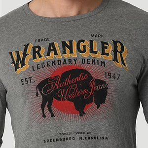 Wrangler American Heritage Buffalo Long Sleeve Tee MEN - Clothing - Shirts - Long Sleeve Shirts Wrangler   