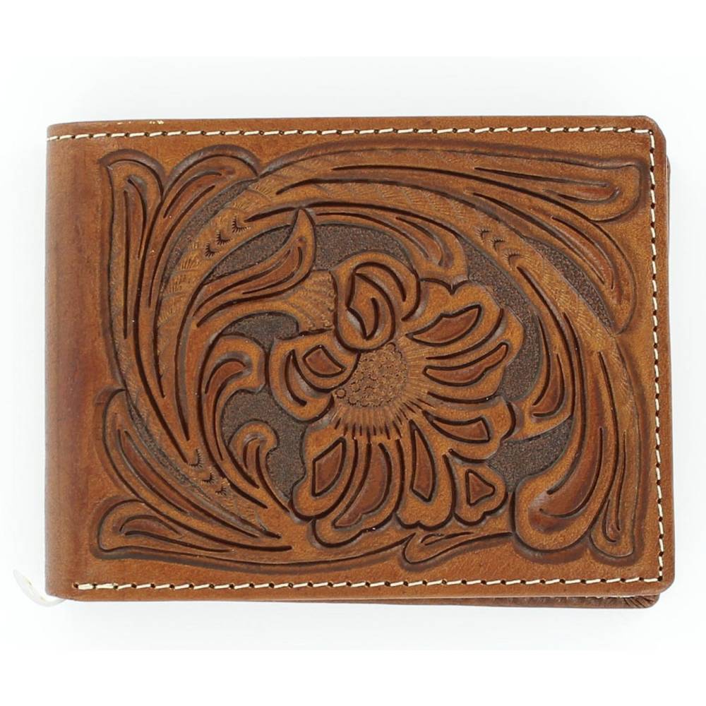 Nocona Floral Embossed Bi-Fold Wallet MEN - Accessories - Wallets & Money Clips M&F Western Products   